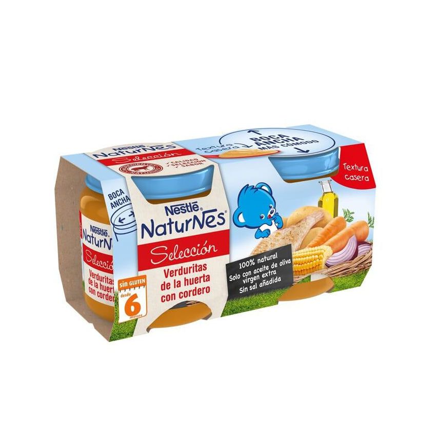 Nestle Naturnes Selección Potito Verduritas Con Cordero 2 Ud 200G