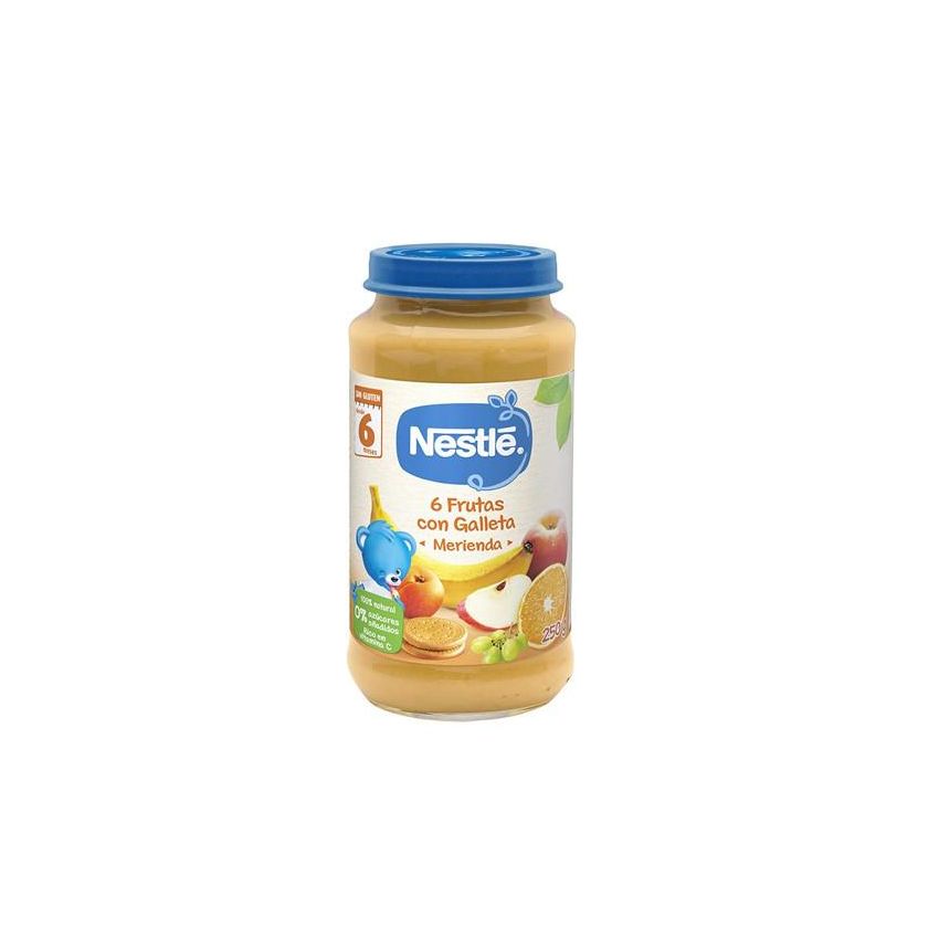 Nestle Nestlé Tarrito 6 Frutas Con Galleta Merienda 6M 250G