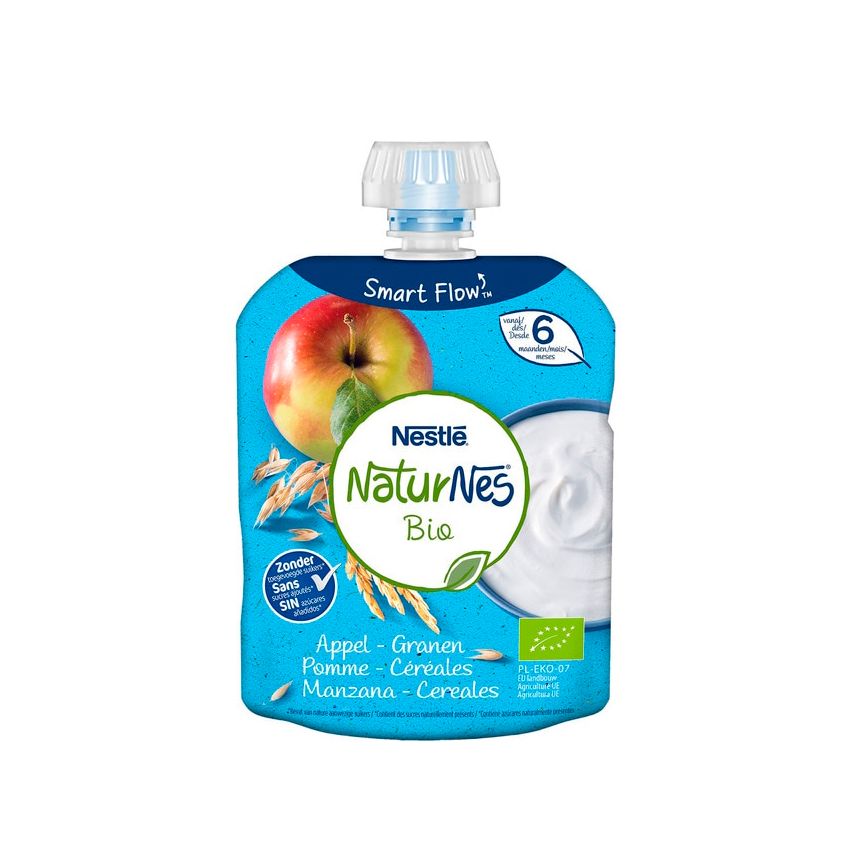 Naturnes Bio Pomme Laitière Et Céréales 90G