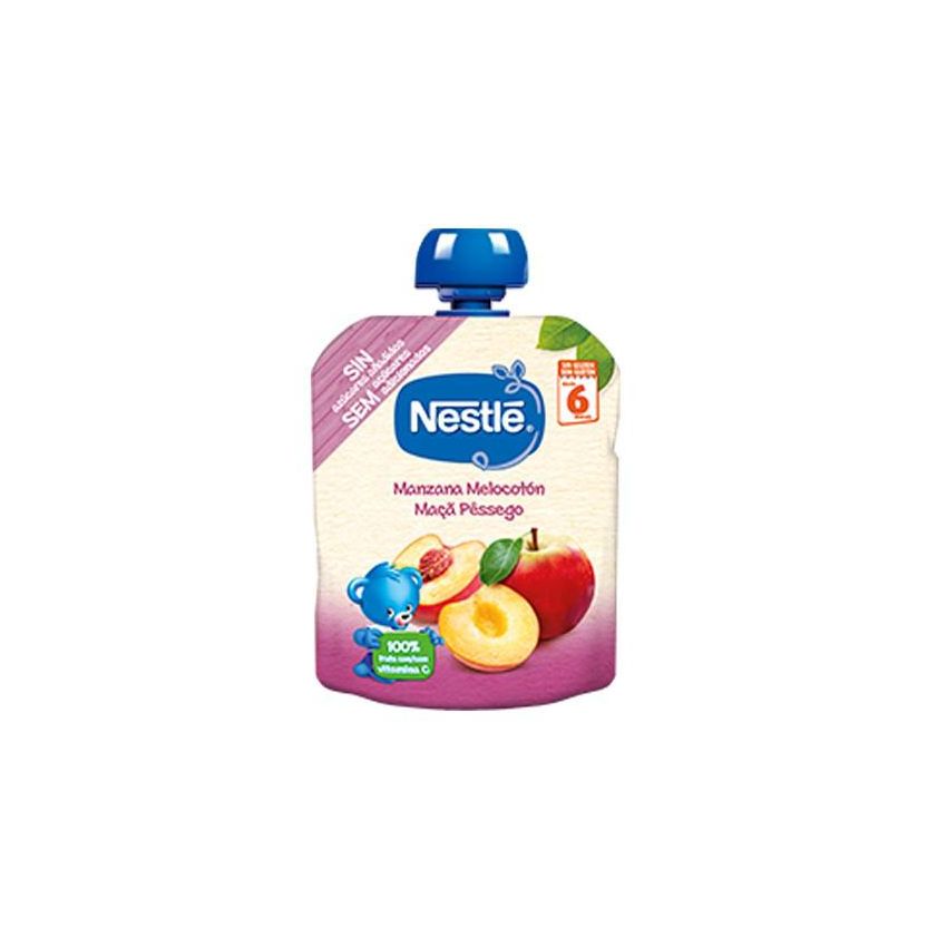 Nestle Nestlé Bolsita Manzana Y Melocotón 6M 90G