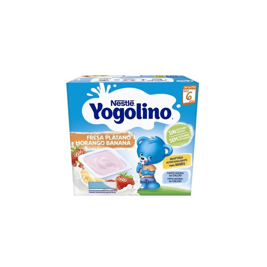 Nestle Nestlé Yogolino Fresa Y Plátano 6M 4X 100G