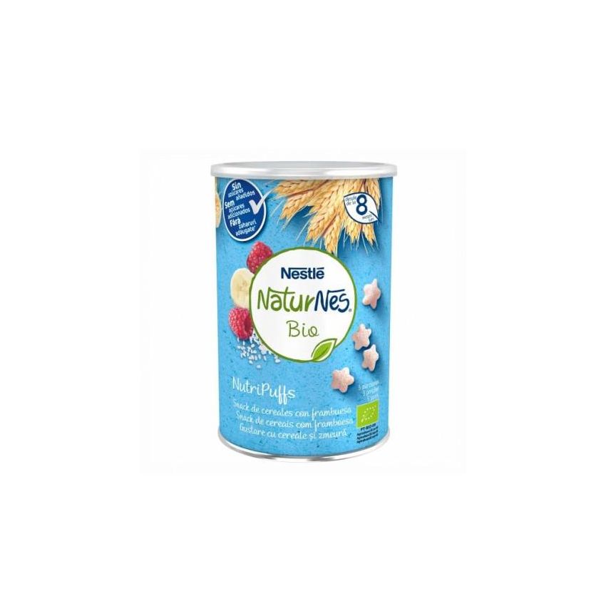 Nestle Nestlé Naturnes Bio Nutripuffs Snack Cereales Con Frambuesa 35G