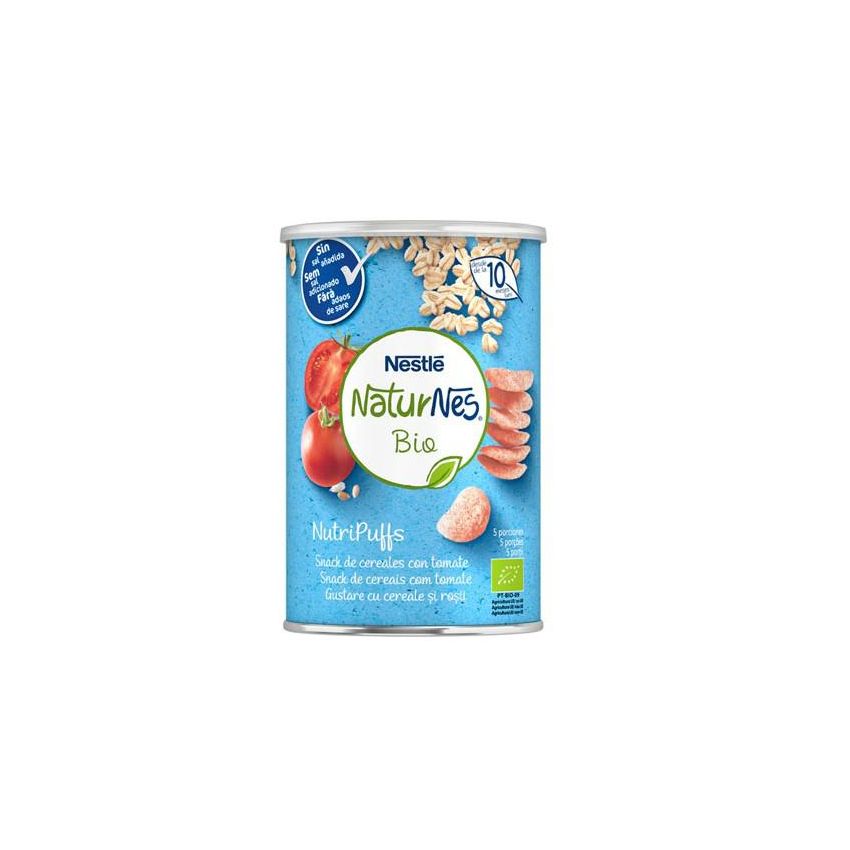 Nestle Nestlé Naturnes Bio Nutripuffs Snack Cereales Con Tomate 10M 35G