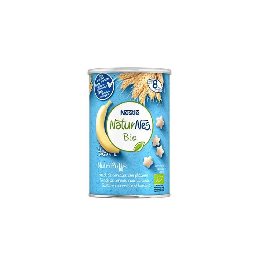 Nestle Nestlé Naturnes Bio Nutripuffs Snack Cereales Con Plátano 8M 35G