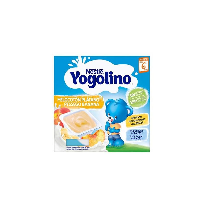 Nestle Nestlé Yogolino Melocotón Y Plátano 6M 4X 100G
