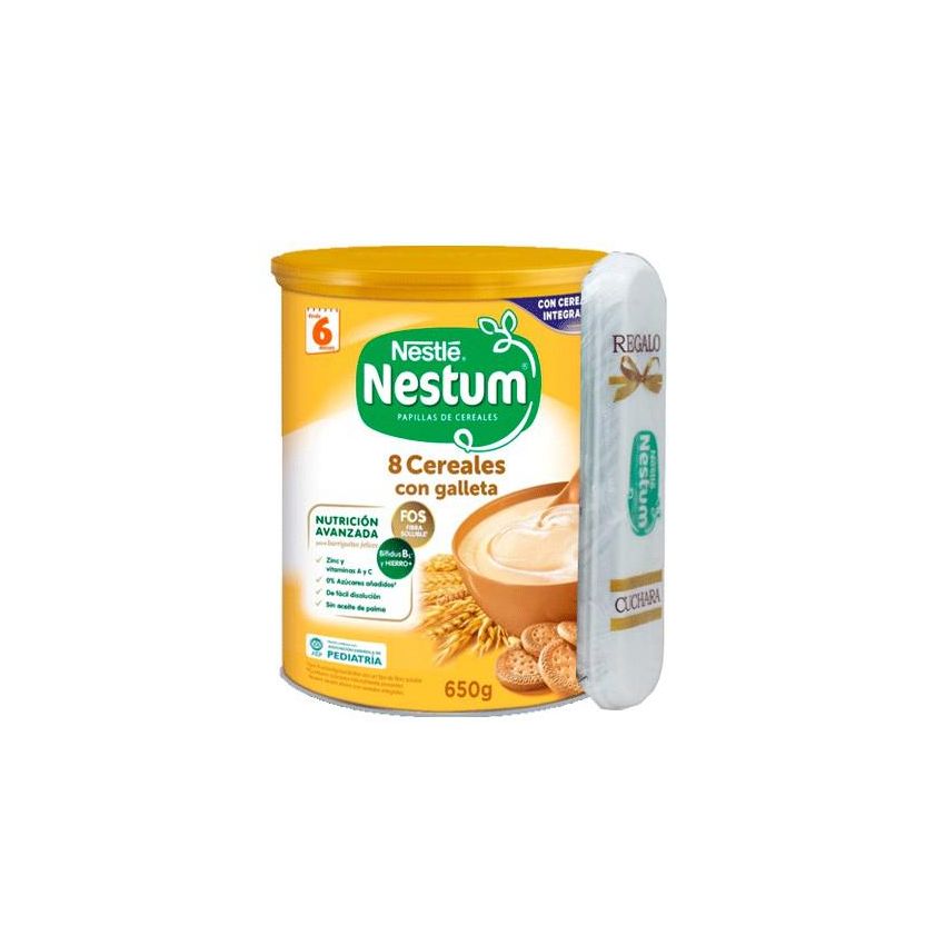 Nestle Nestum 8 Cereales Con Galleta 650G Regalo Cuchara
