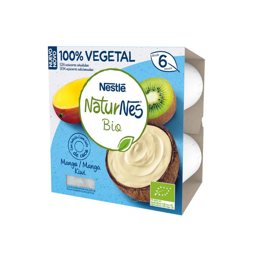Naturnes Bio Portion Végétalienne Mangue Kiwi 4X90G