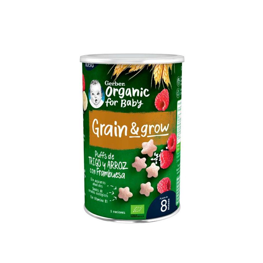 Gerber Snack Organic Céréales Et Framboises 35G