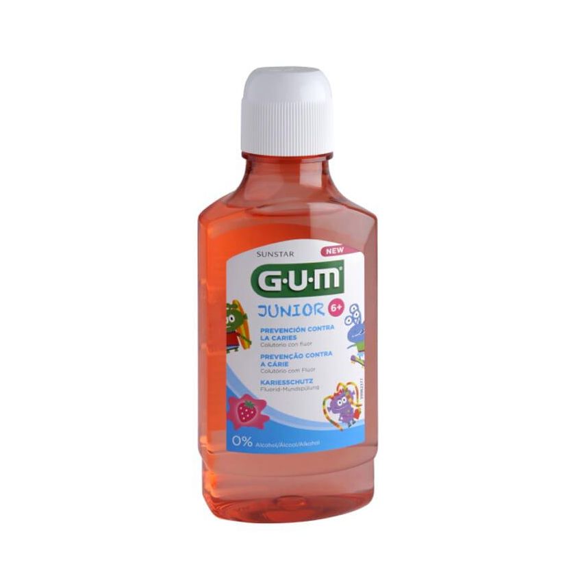 Gum Junior Colutorio Sabor Fresa 6 Años 300Ml