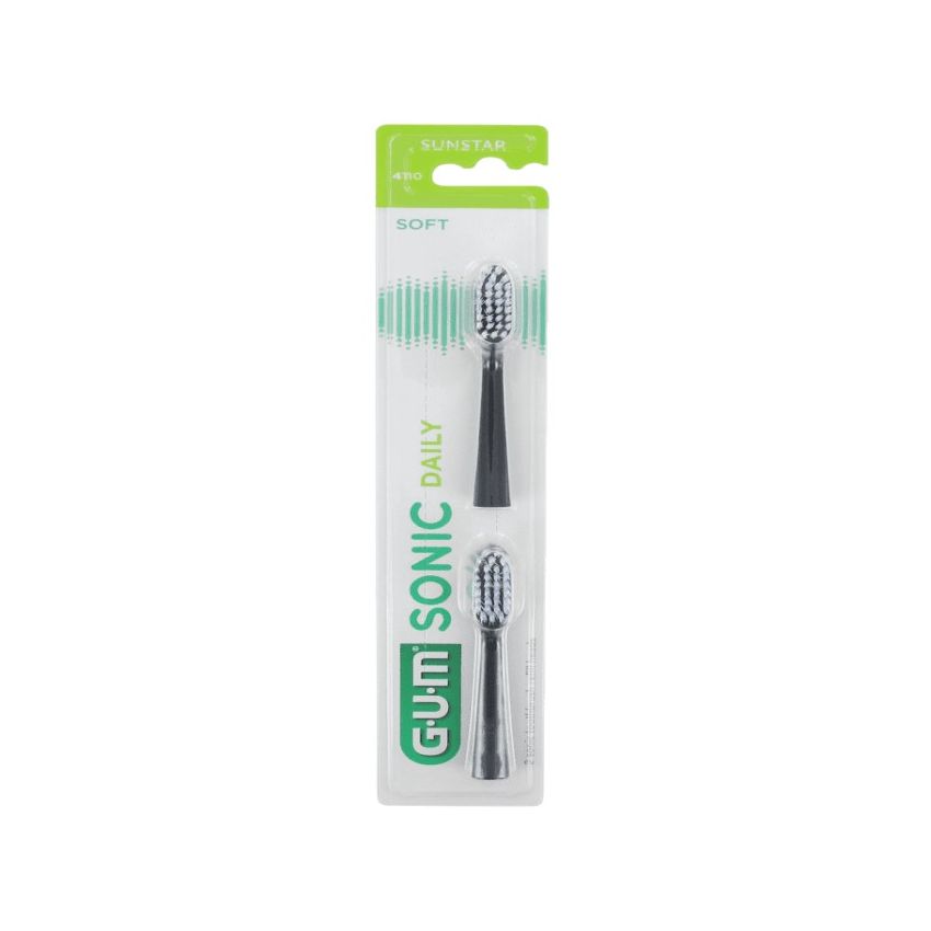 Gum Sonic  Recharges Quotidiennes Brosse Noire 2U