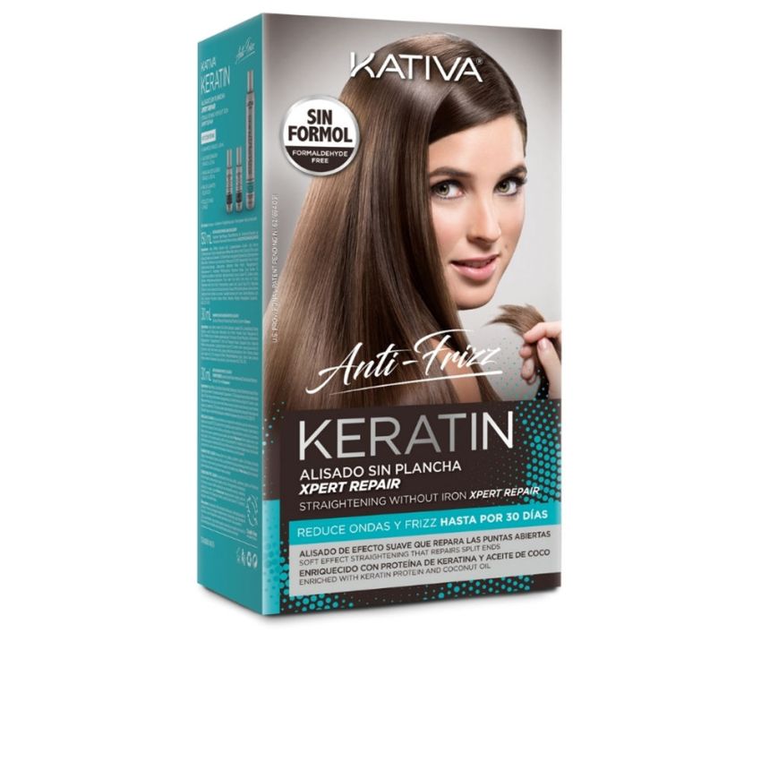 Keratin Anti-Frizz Alisado Sin Plancha Repara Puntas - 3 U