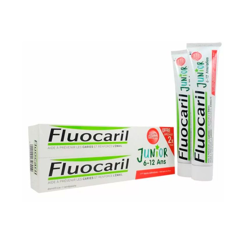 Fluocaril Junior Red Fruits Tooth Paste 2X75Ml