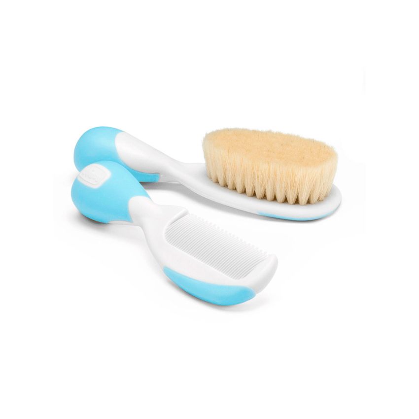 Chicco Brosse Et Peigne À Cheveux Naturels Bleus 1U