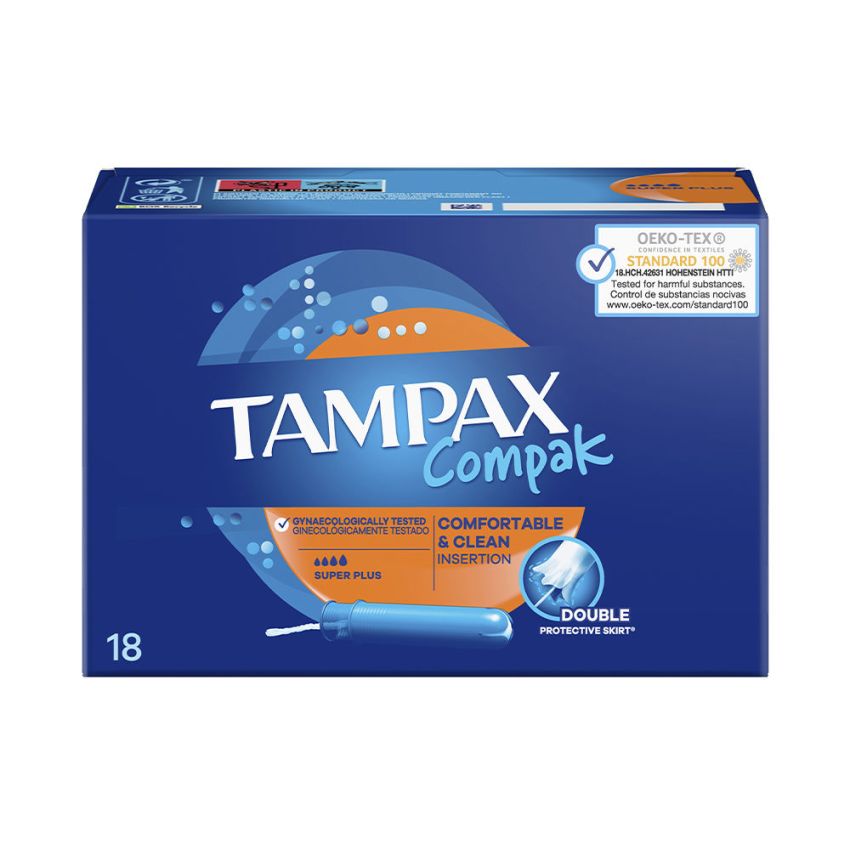 Tampax Compak Tampon Super Plus - 18 U