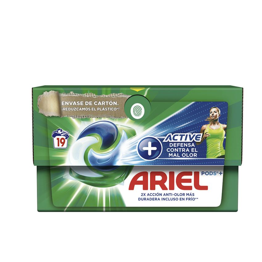 Ariel Pods Odor Active Détergent 3En1 - 19 Cápsulas