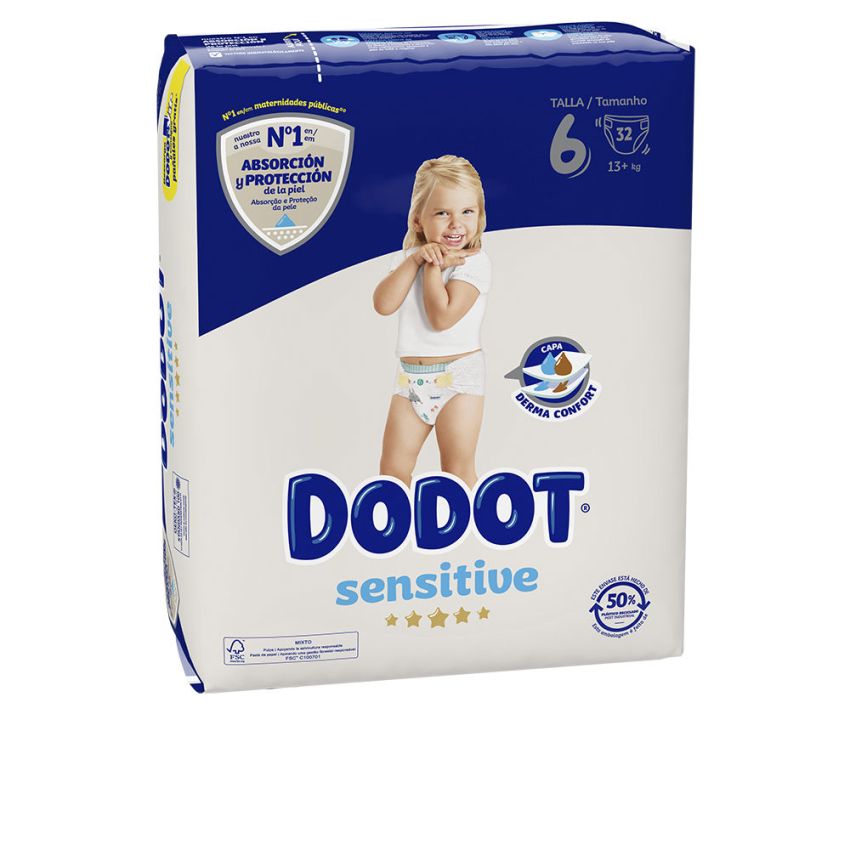 Dodot Sensitive Couches Taille 6 +13 Kg - 32 U