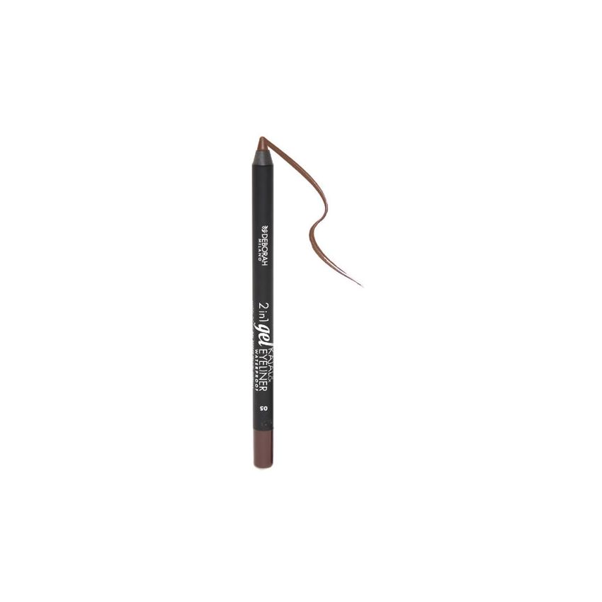 Deborah Milano 2 In 1 Gel Kajal And Eyeliner Waterproof 05 Brown