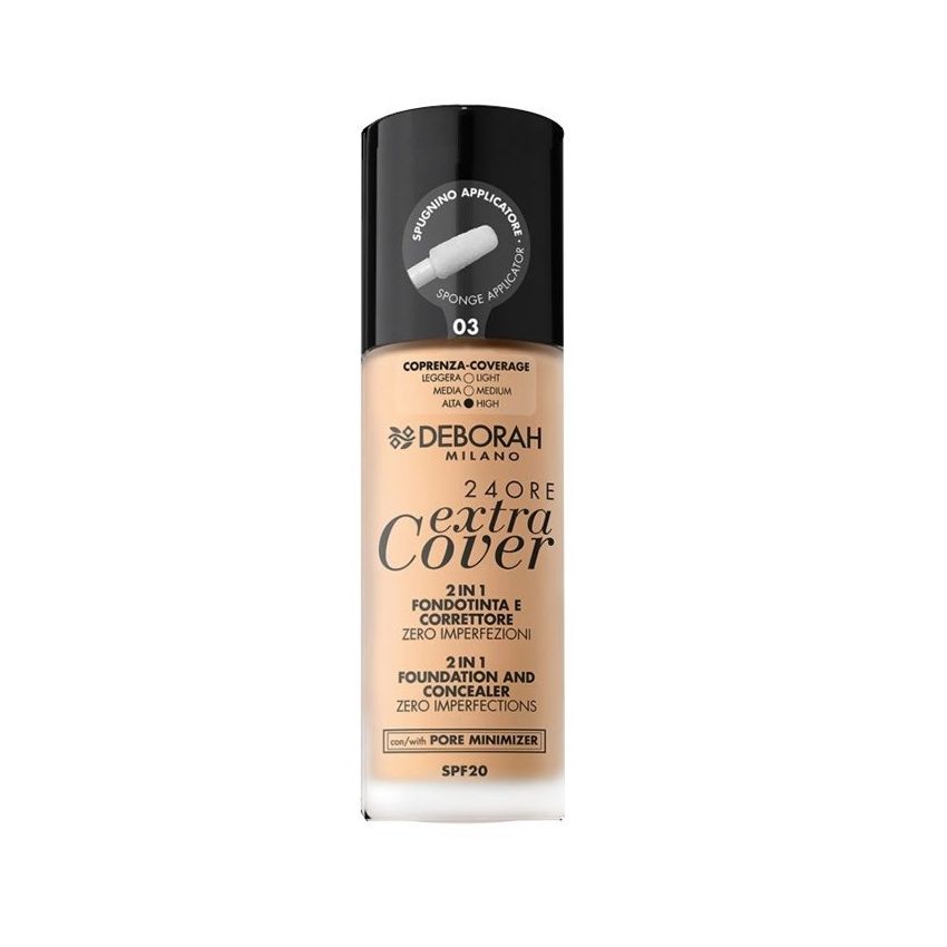 Deborah Milano 24 Ore Extra Cover 2 En 1 Spf20 03 30Ml