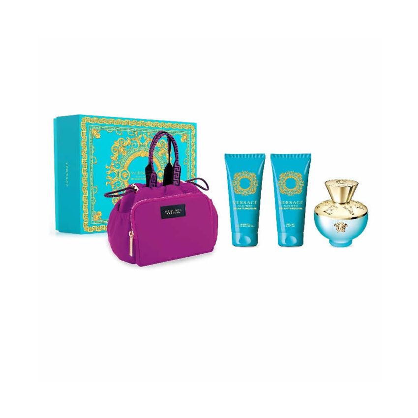 Versace Dylan Torquoise Eau De Toilette Spray 100Ml Coffret 4 Produits
