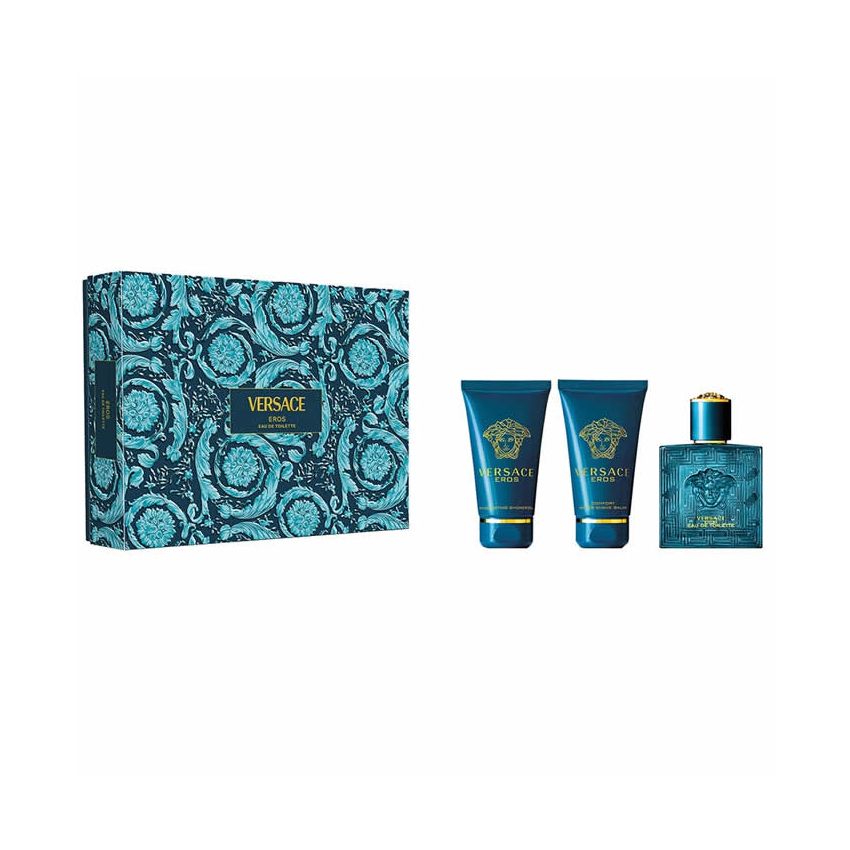 Versace Eros Eau De Toilette Spray 50Ml Coffret 3 Produits