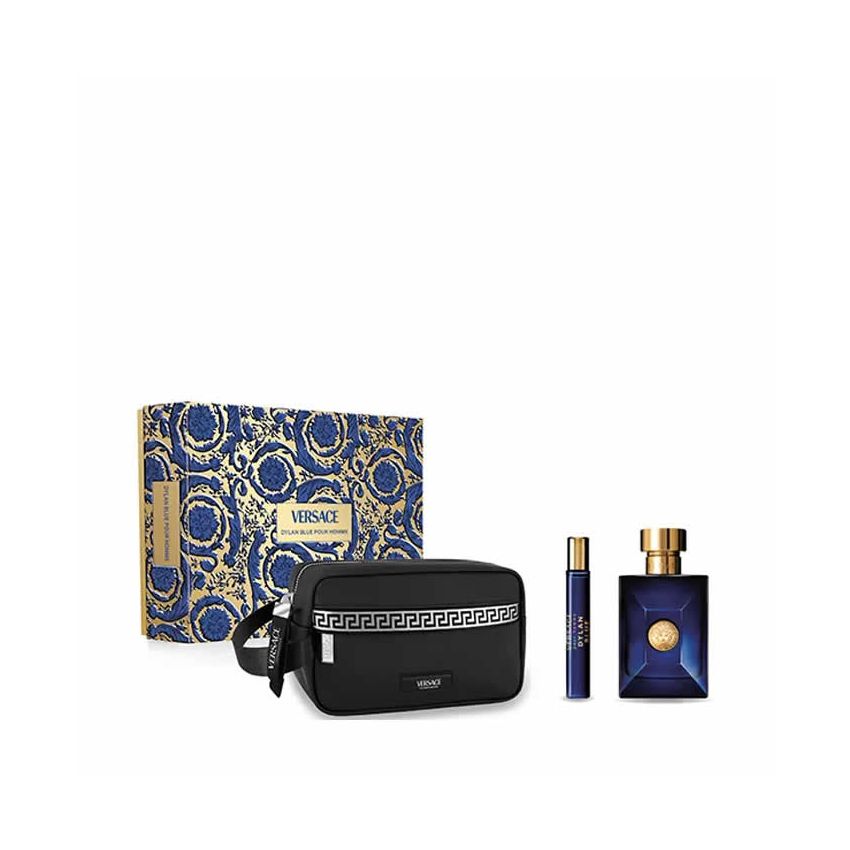 Versace Dylan Blue Pour Homme Eau De Toilette Vaporisateur 100Ml Coffret 3 Produits
