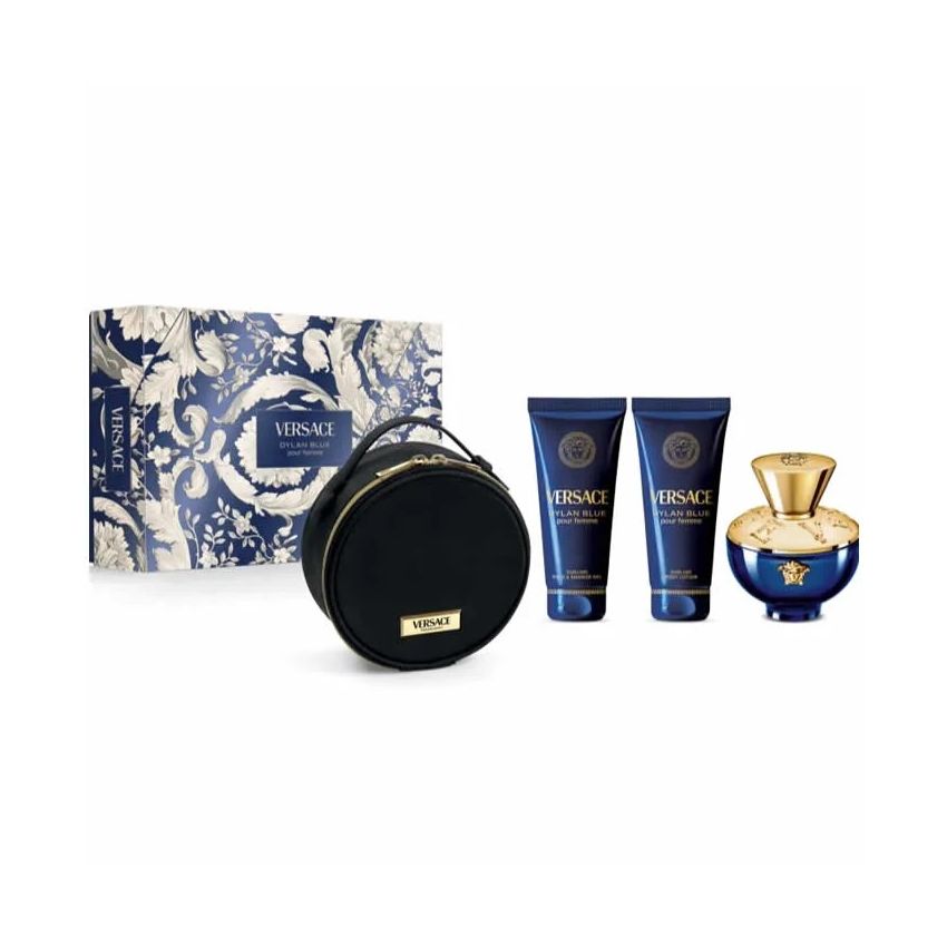 Versace Dylan Blue Pour Femme Eay De Parfum Vaporisateur 100Ml Coffret 3 Produits