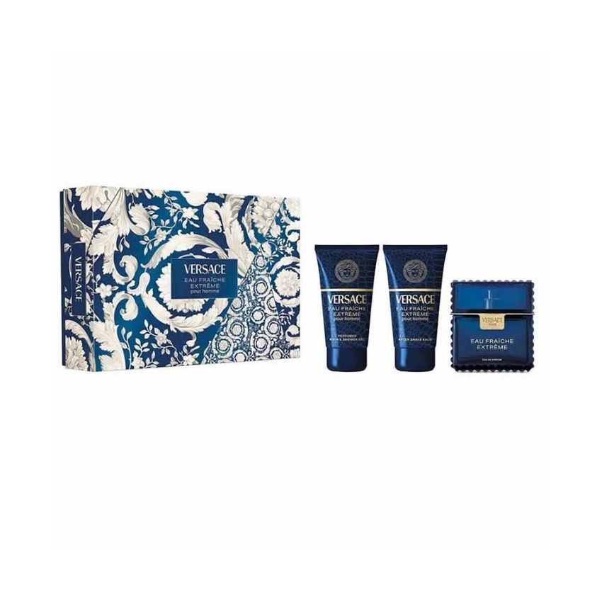 Versace Eau Fraiche Extreme Pour Homme Eau De Parfum Spray 50Ml Coffret 3 Produits