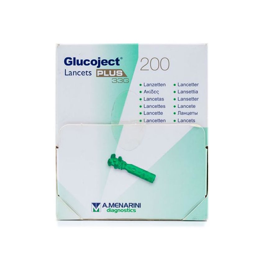 Menarini Glucoject 200 Lancettes Plus 33G