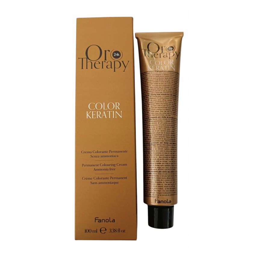 Fanola Oro Therapy Color Keratin Crema Colorante 6,31 Dark Blonde Sand 100Ml