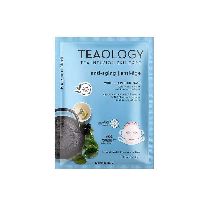 Teaology Masque Lissant Anti-Age Visage & Cou Au Thé Blanc 21Ml