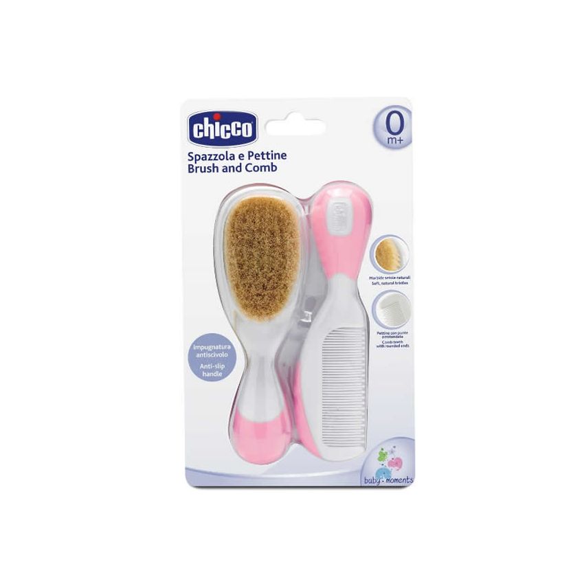 Chicco Brosse Et Peigne Rose 0M+