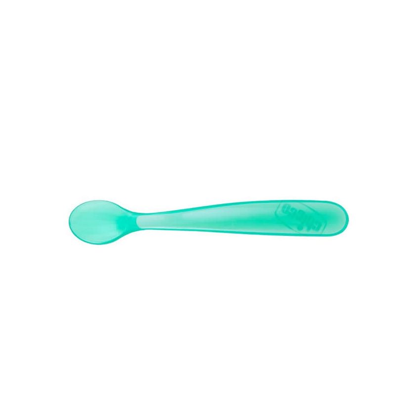 Chicco Duplo Soft Blue Silicone Spoon 6M+ 2 Unités