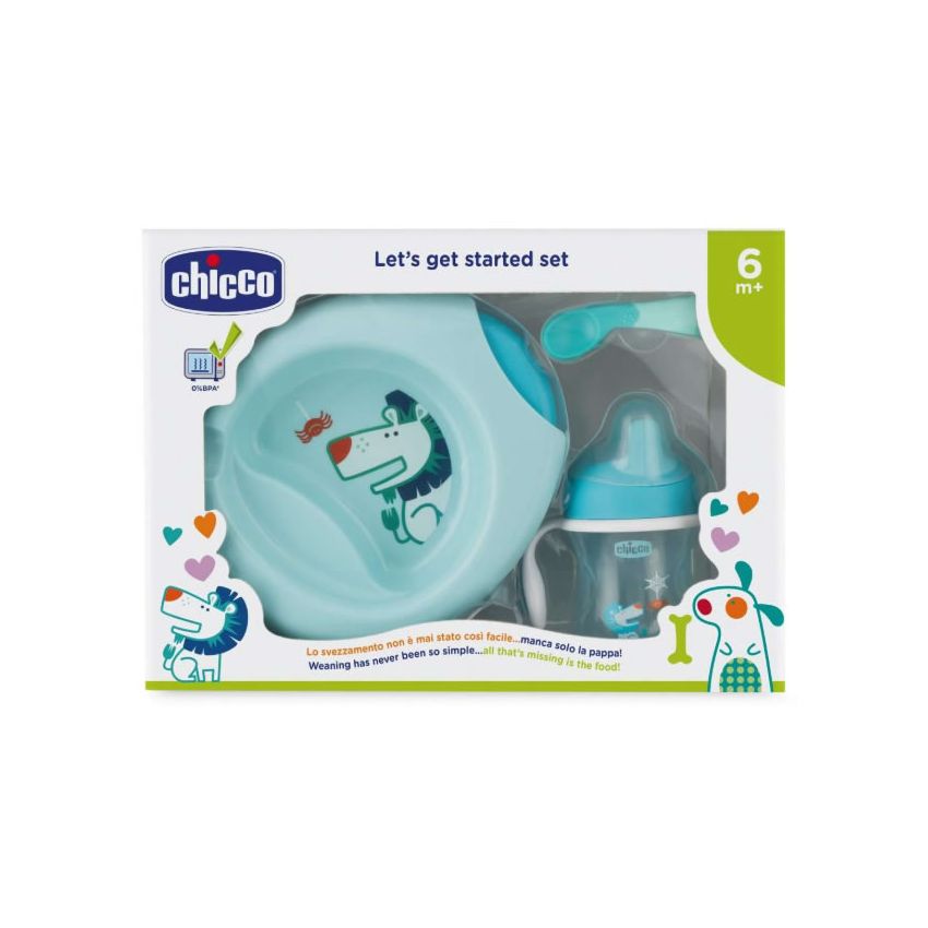 Chicco Let'S Get Started 6M+ Bleu Coffret 3 Produits