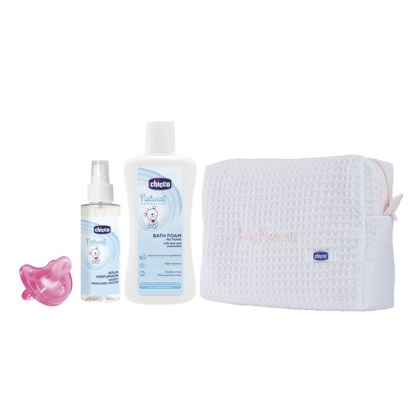 Chicco Toilet Bag Pique Pink Set 3 Pieces