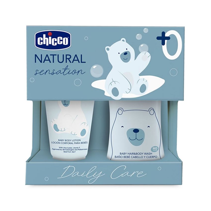 Chicco Natural Sensation Set D'Hygiène Et De Bain 2 Pièces