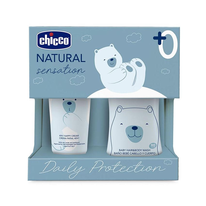 Chicco Sensation Natural Hygiène Et Couches 2 Pièces Set