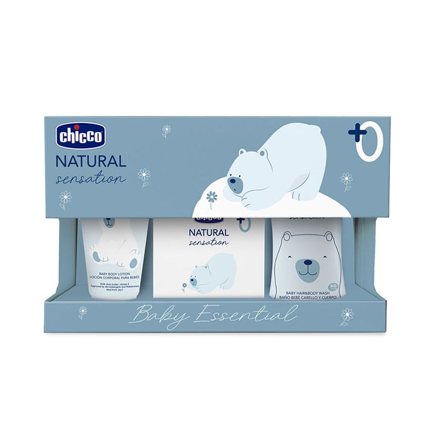 Chicco Natural Sensation Set De Toilette Et De Bain 3 Pièces