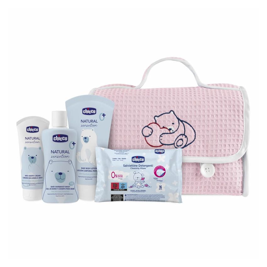 Chicco  Sacs Piqué Rose  Set 5 Pièces