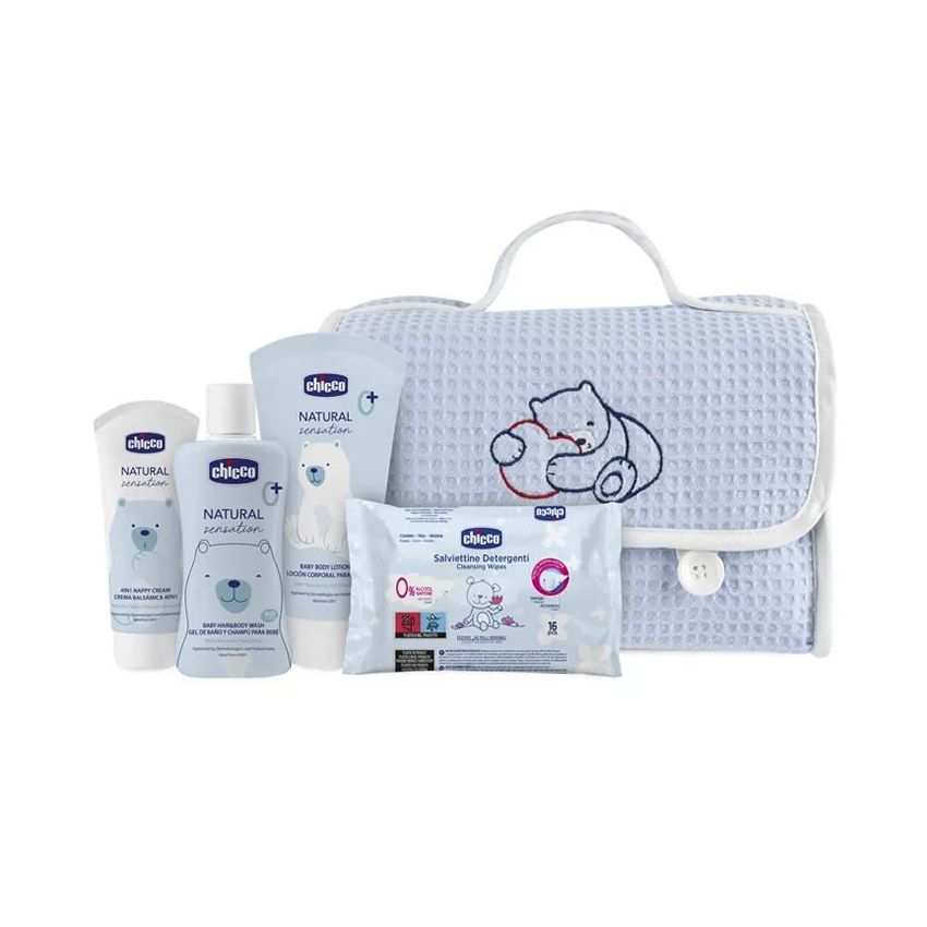 Chicco Pique Sac Bleu Set 4 Pièces