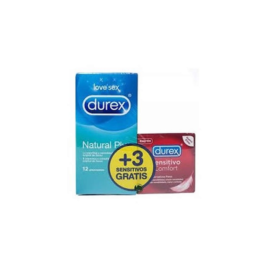 Durex Love Sex 12 Préservatifs Natural Plus Et 3 Préservatifs Sensitive