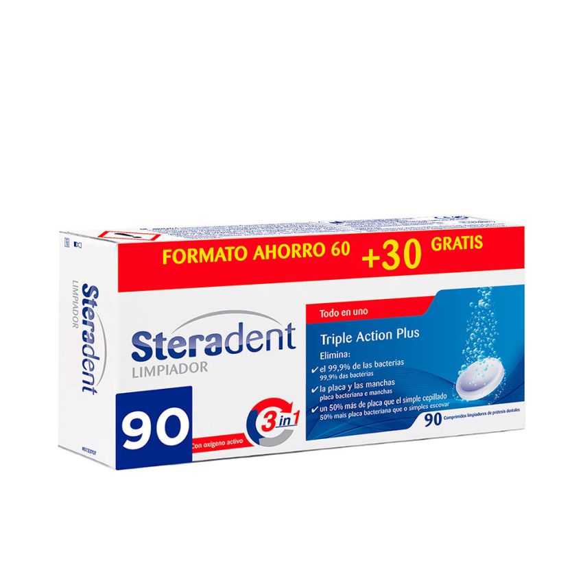 Steradent Triple Action Plus 90 Comprimés