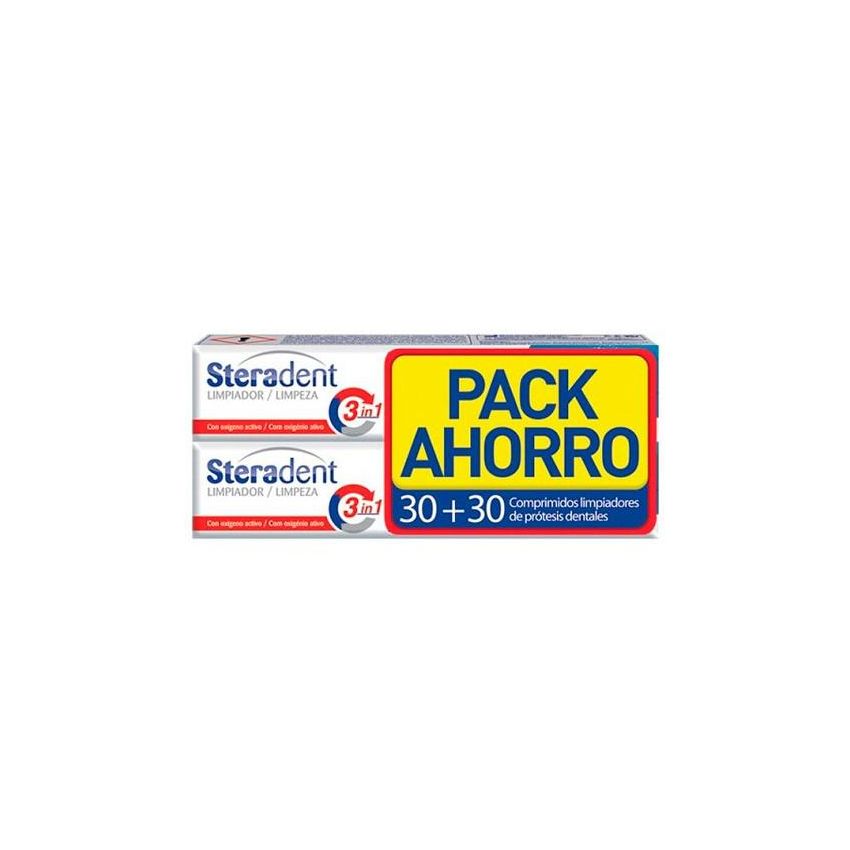 Reckitt Benckiser Healtcare Steradent Limpiador 3 En 1 Duplo 30 30 Comprimidos