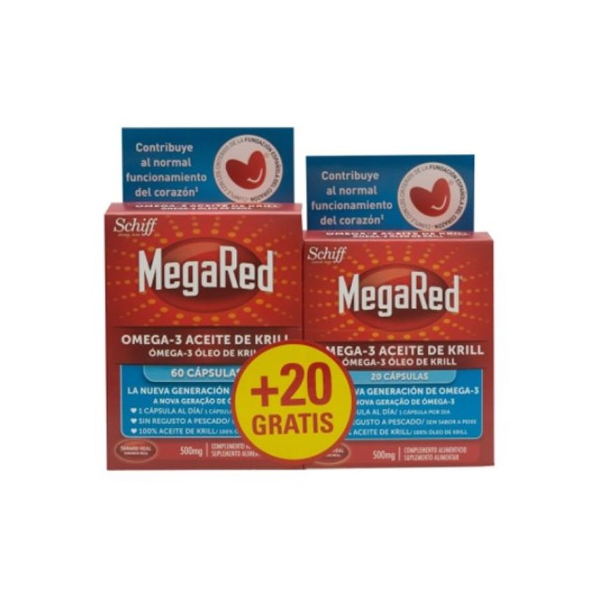 Megared Omega 3 Krill Oil 60+20 Capsules