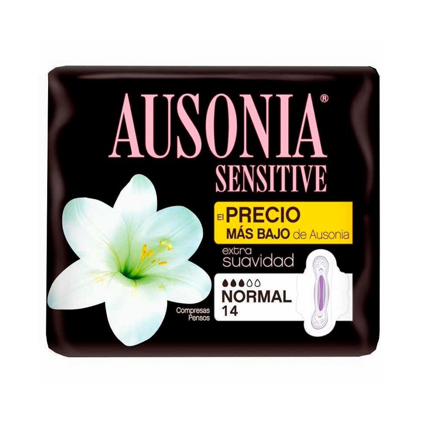 Ausonia Sensitive Pads Normal Wings 14U