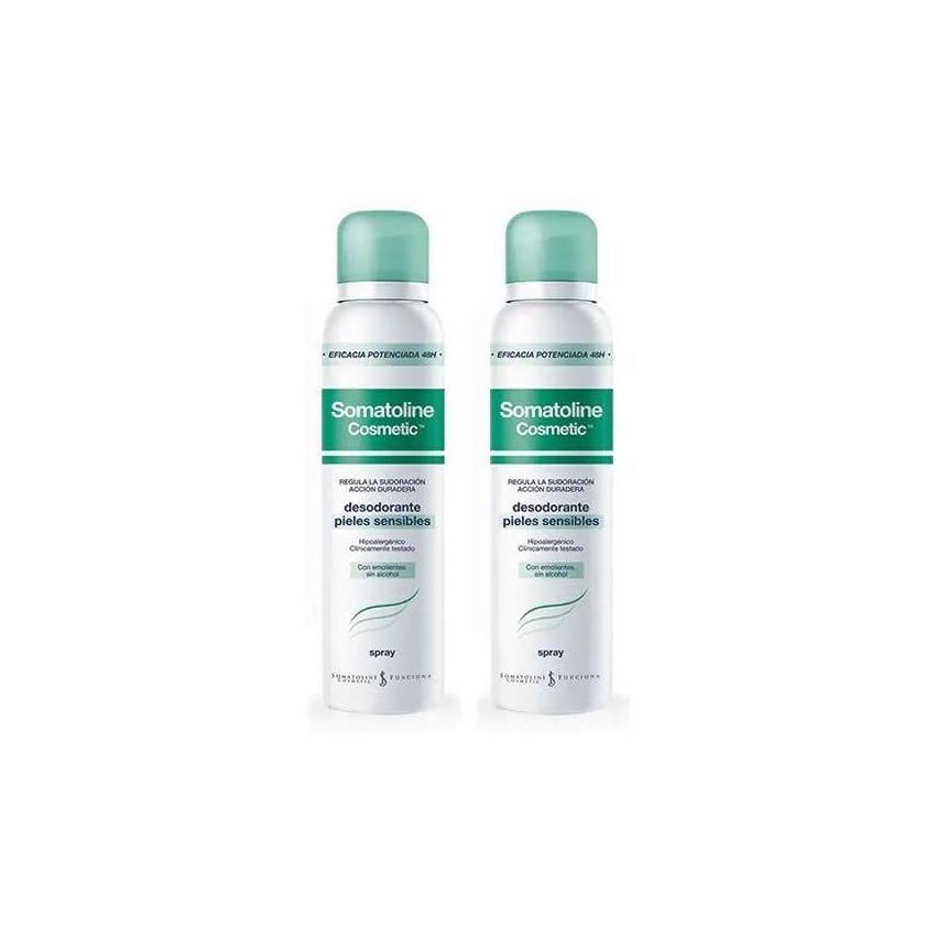 Somatoline Cosmetic Pack Déodorants Peaux Sensibles Spray 2X150Ml