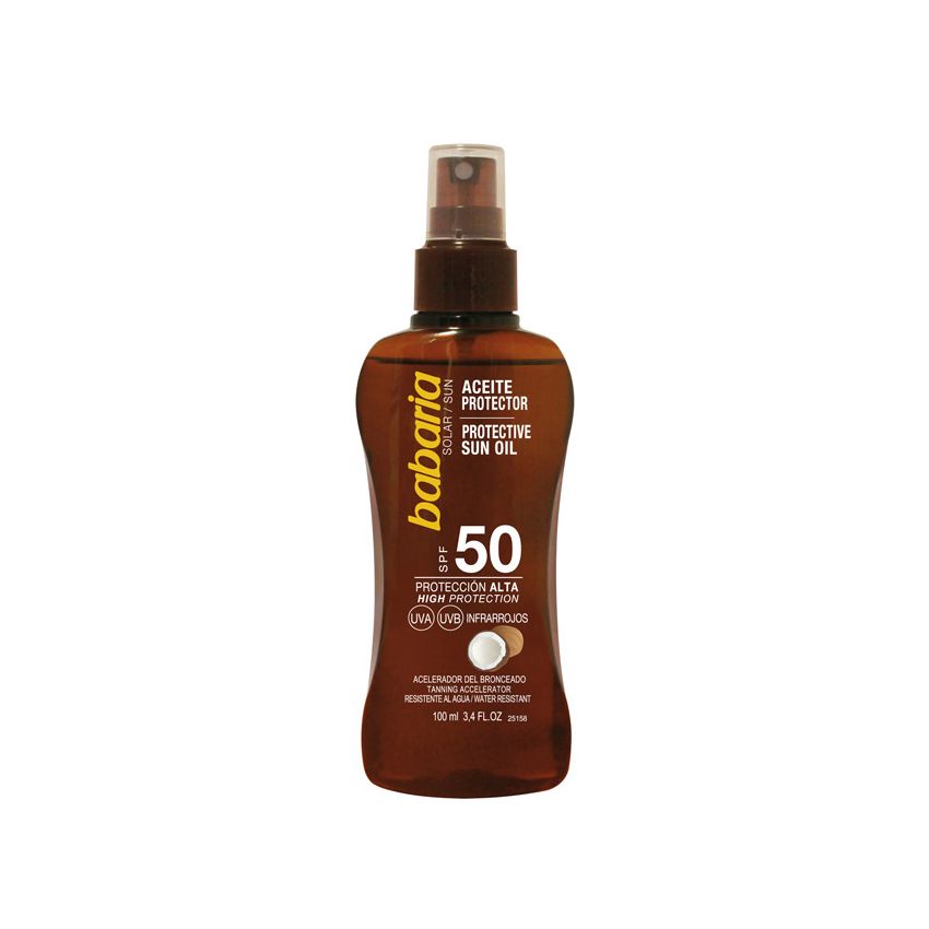 Babaria Huile Protectrice Spf50 Monoï De Tahiti 100Ml