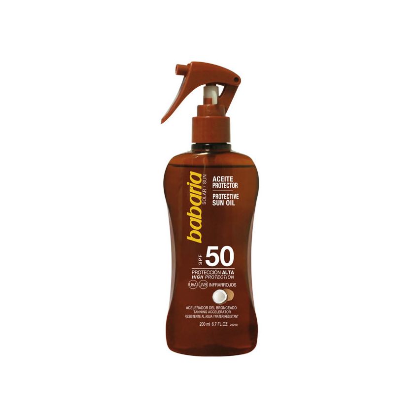 Babaria Huile Protective  Noix De Coco Spf50 200Ml