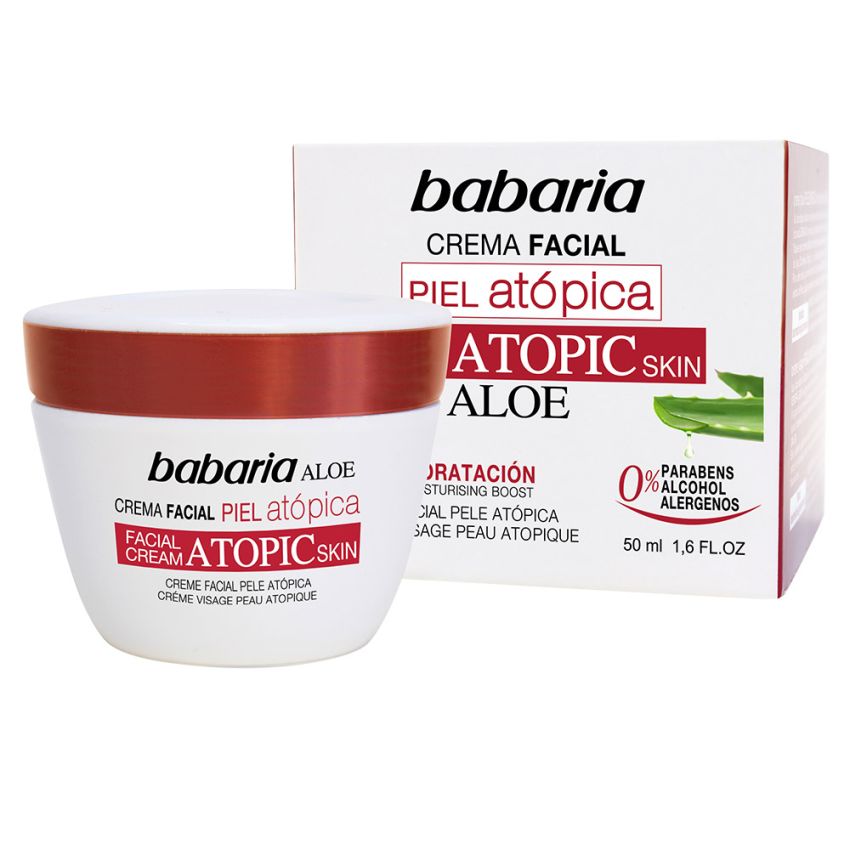 Babaria Aloe Vera Atopiques Crème Pour Le Visage De La Peau 0% 50Ml