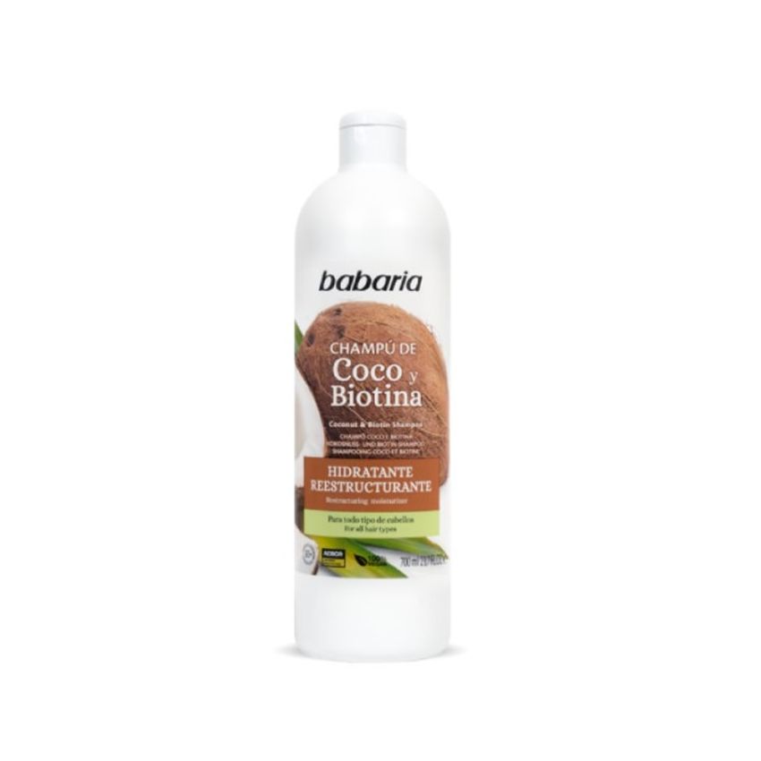 Babaria Shampooing À La Noix De Coco Avec Kératine Et Biotine 700Ml
