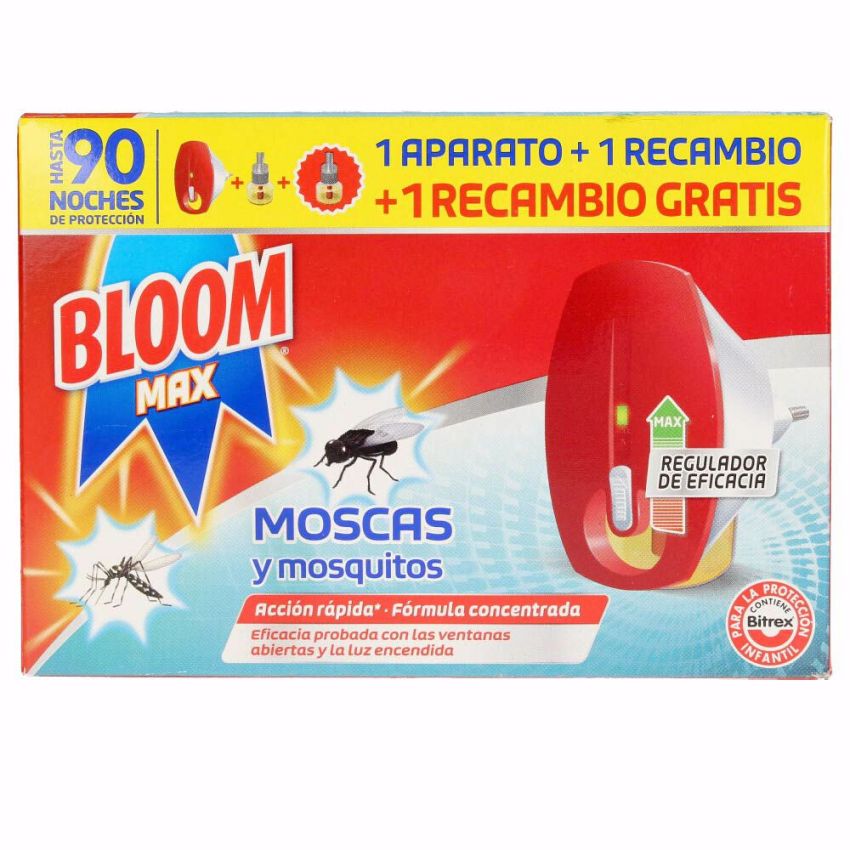 Bloom Max Mouches & Moustiques Apt Électrique + 2 Recharges - 2 Recargas